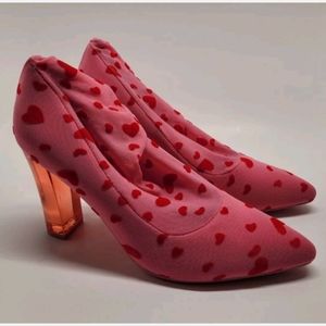 NIB DOLL'S KILL CANDY FEELIN' LOVESICK MESH PINK HEART SOCK BOOTIES - SIZE US 11